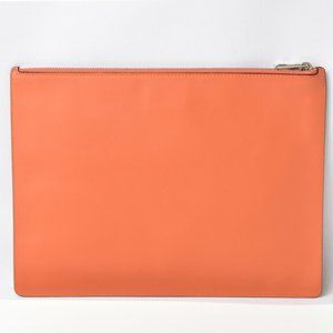 LOEWE Orange Leather Clutch Bag